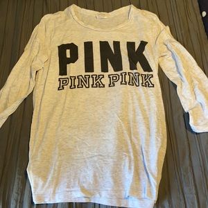 PINK black long sleeve shirt